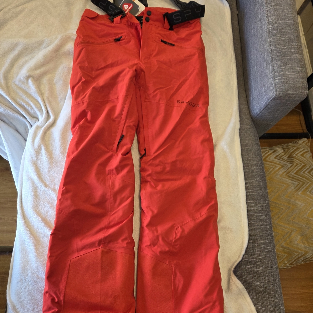 Spyder Mens Sentinel Ski/Snowboard Pants, NWT, S Waist, R Length, Tailored Fit